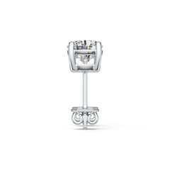 Platinum Semi Mount Earrings Setting Round RD 5x5mm DHJ