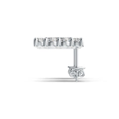 10K Gold Semi Mount Earrings Setting Princess SQ 3X3mm Moissanite Accent DHJ