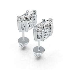 18K Gold Semi Mount Earrings Setting Marquise MQ 9X4.5mm Stud DHJ