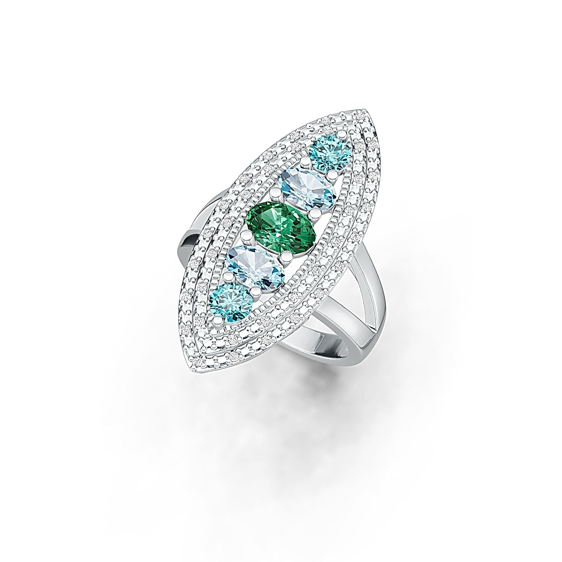 Sterling Silver Semi Mount Ring Setting Oval OV 7X5mm DHJ