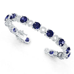 Sterling Silver Semi Mount Bracelet Setting Round RD 7x7mm DHJ