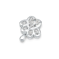 Platinum Semi Mount Pendant Setting Heart HT 8X8mm OV 5X3mm OV 4X3mm DHJ