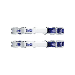 Platinum Semi Mount Earrings Setting Emerald Em 4x3mm Syz Jewelry
