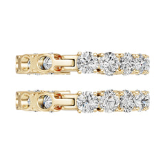 18K Gold Semi Mount Earrings Setting Round Ro 6x6mm Syz Jewelry