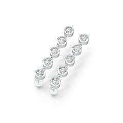 18K Gold Semi Mount Earrings Setting Round RD 5x5mm DHJ