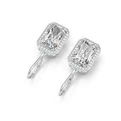 Sterling Silver Semi Mount Earrings Setting Emerald OCT 12X8mm DHJ