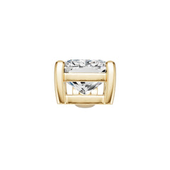 10K Gold Semi Mount Pendant Setting Cushion Cu 5x6mm Moissanite Accent Syz Jewelry