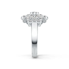 18K Gold Semi Mount Ring Setting Oval OV 6X4mm Diamond Accent DHJ