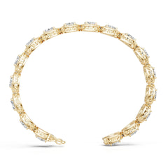 10K Gold Semi Mount Bracelet Setting Round Ro 7x5mm Moissanite Accent Syz Jewelry