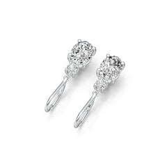 Platinum Semi Mount Earrings Setting Oval OV 9X7mm DHJ