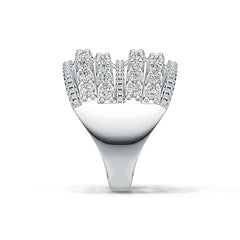 Platinum Semi Mount Ring Setting Round RD 2.5mm Diamond Accent DHJ