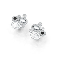 Sterling Silver Semi Mount Earrings Setting Round RD 2.4mm DHJ
