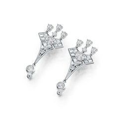 14K Gold Semi Mount Earrings Setting Round RD 9x9mm Diamond Accent DHJ