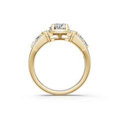 Platinum Semi Mount Ring Setting Oval Ov 5x7mm Diamond Accent Syz Jewelry