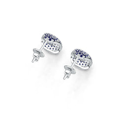 Platinum Pave Earrings with or Moissanite Diamond Accent DHJ