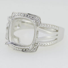 10K Gold Semi Mount Ring Setting Cushion CU 12X12mm Syzjewelry
