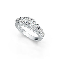 Sterling Silver Semi Mount Ring Setting Round RD Center主石mm