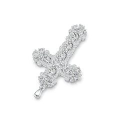 Sterling Silver Semi Mount Pendant Setting Oval OV 7X5mm Cross Pendant DHJ