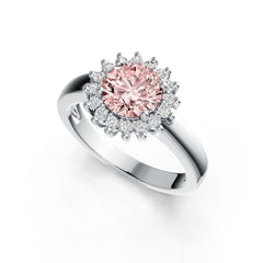 Sterling Silver Semi Mount Ring Setting Round RD 7X7mm Halo Syzjewelry