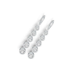 Anting Setengah Pasang Perak Sterling Bulat RD 5,5mm