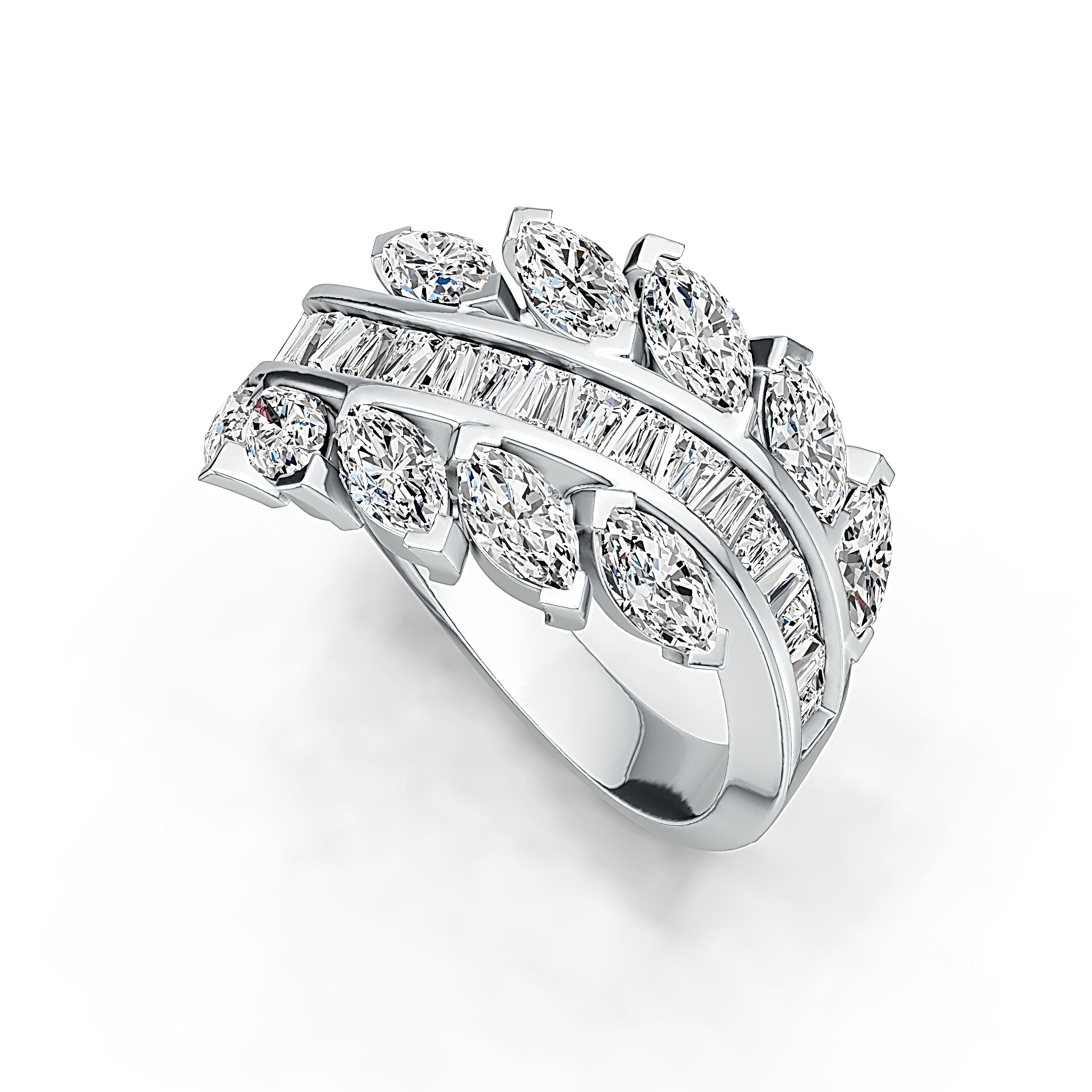 Sterling Silver Semi Mount Ring Setting Marquise MQ 6X3mm DHJ