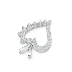 14K Gold Semi Mount Pendant Setting Round RD 5X5mm RD 4X4mm RD 3X3mm Diamond Accent DHJ