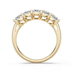10K Gold Semi Mount Ring Setting Emerald Em 6x4mm Moissanite Accent Syz Jewelry