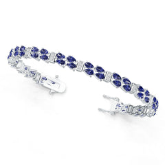 Platinum Semi Mount Bracelet Setting Pear Pe 5x3mm Syz Jewelry
