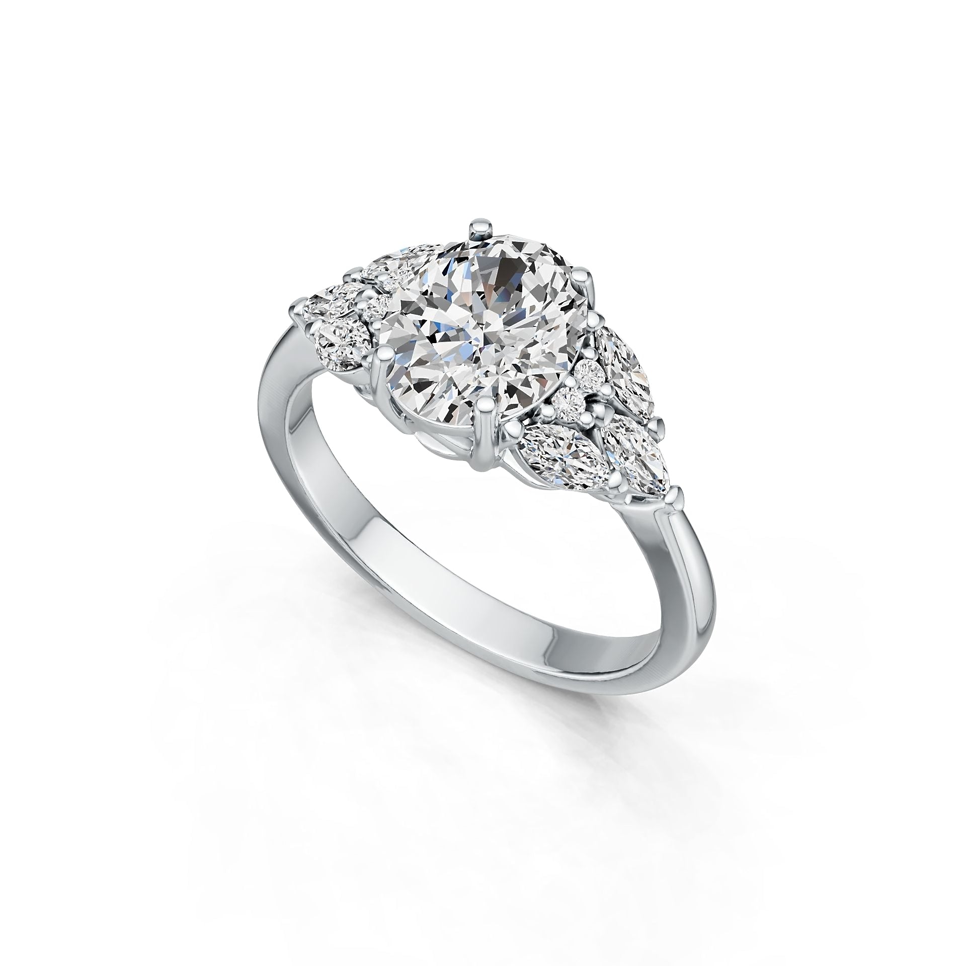 Sterling Silver Semi Mount Ring Setting Oval OV 8X10mm DHJ