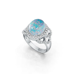 Sterling Silver Semi Mount Ring Setting Oval OV 12X10mm Cabochon DHJ