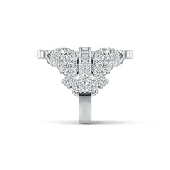 10K Gold Semi Mount Ring Setting Round RD 3x3mm Moissanite Accent DHJ