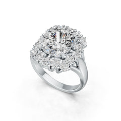 Sterling Silver Semi Mount Ring Setting Cushion CU 11X9mm DHJ