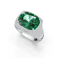 Sterling Silver Semi Mount Ring Setting Cushion CU 15X12mm DHJ