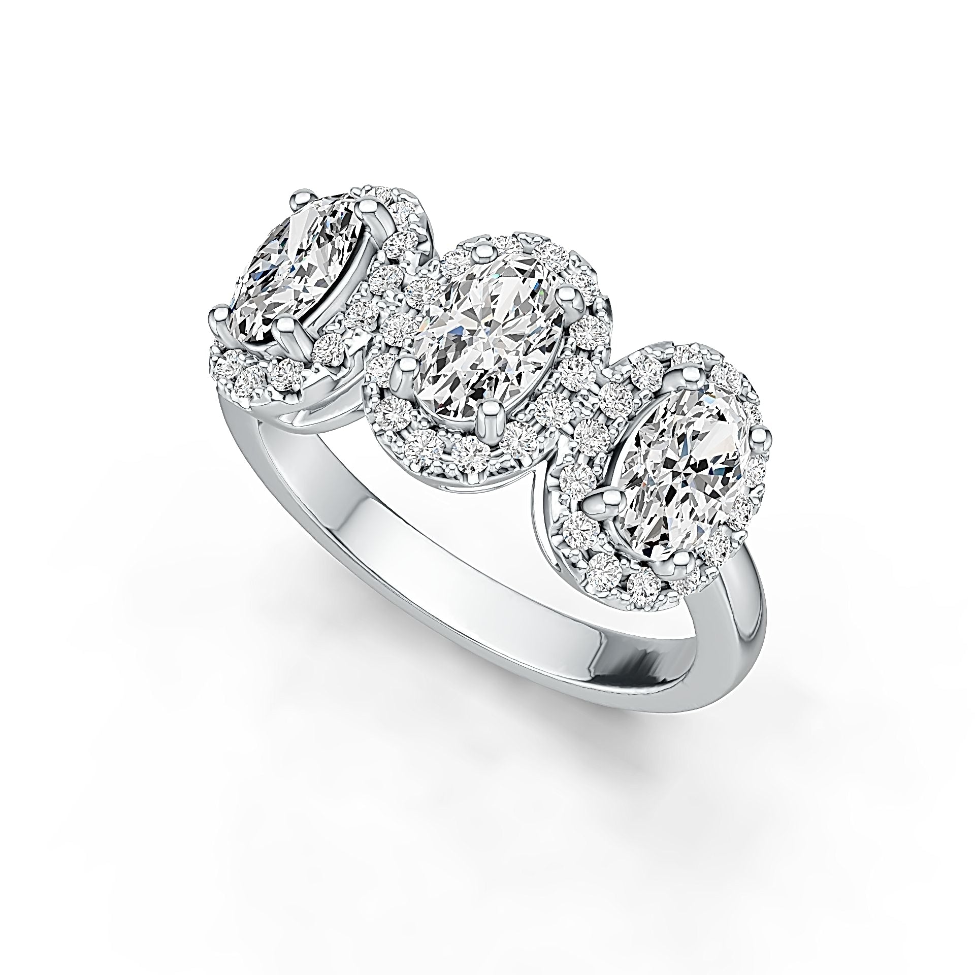 Sterling Silver Semi Mount Ring Setting Oval OV 6X4mm with White Topaz Syzjewelry