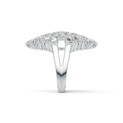 Platinum Semi Mount Ring Setting Pear PE 4X3mm Diamond Accent DHJ