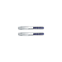 Sterling Silver Hoop Earrings with White Topaz or Moissanite Syzjewelry