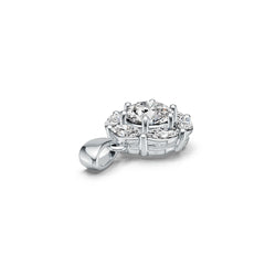 Sterling Silver Semi Mount Pendant Setting Round RD 8X8mm MQ 6X3mm DHJ