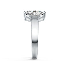 Platinum Semi Mount Ring Setting Marquise MQ 10X5mm 3-Stone Ring DHJ