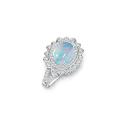 Sterling Silver Semi Mount Pendant Setting Oval OV 10X8mm DHJ