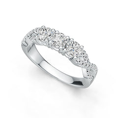 Sterling Silver Semi Mount Ring Setting Round RD 4x4mm DHJ