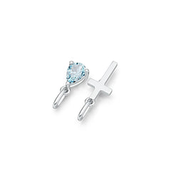 Sterling Silver Semi Mount Pendant Setting Pear PE 7X5mm DHJ