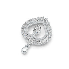 18K Gold Semi Mount Pendant Setting Oval OV 7X5mm Diamond Accent DHJ