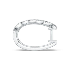18K Gold Semi Mount Earrings Setting Round RD 1.5mm Diamond Accent DHJ