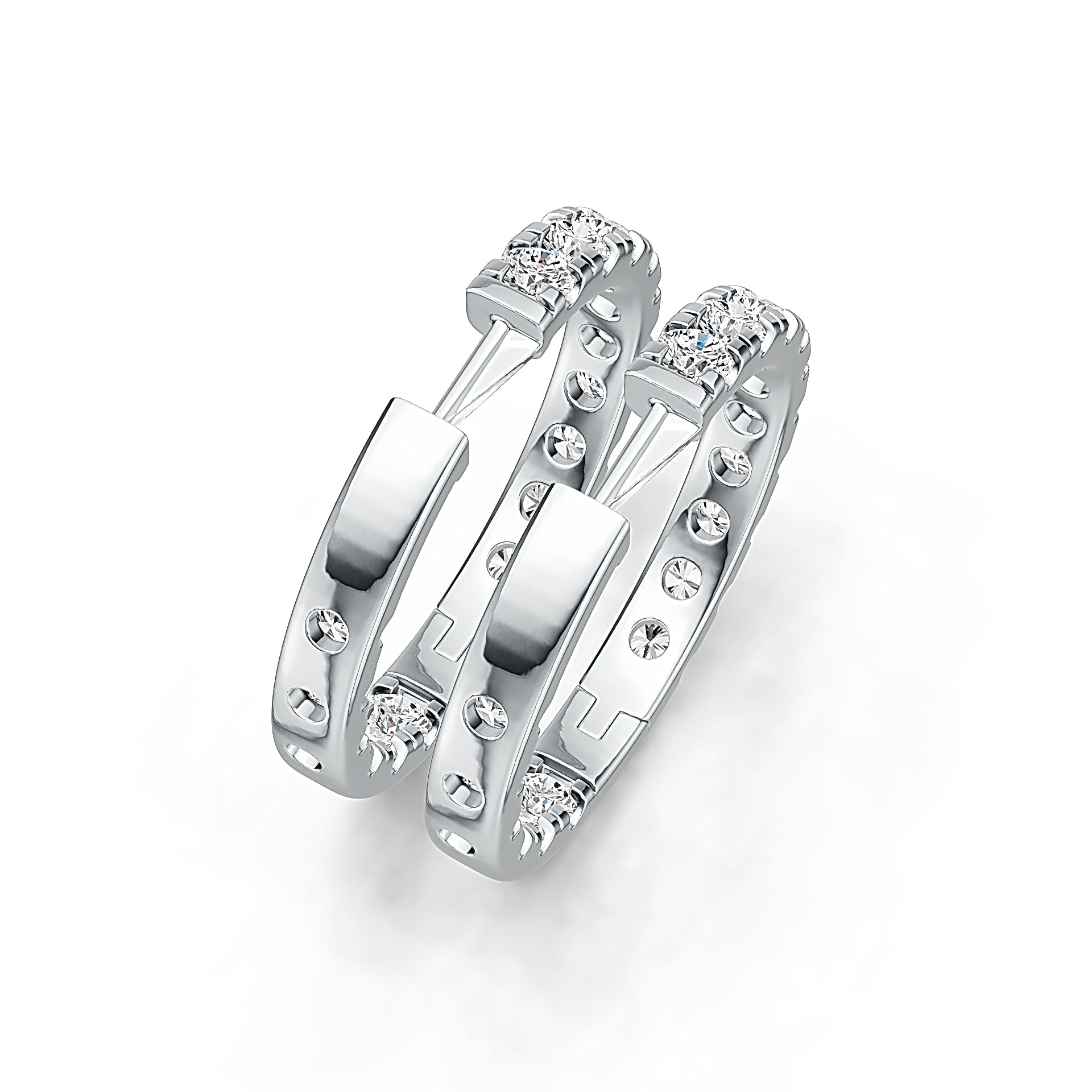 Sterling Silver Semi Mount Earrings Setting Round RD 4x4mm - Syzjewelry