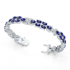 Platinum Semi Mount Bracelet Setting Round Ro 6x4mm Syz Jewelry