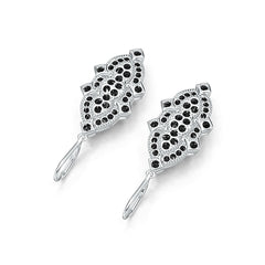 18K Gold Dangling Earrings with or Moissanite Diamond Accent DHJ