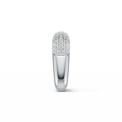 10K Gold Ring Pave Square Ring with White Topaz or Moissanite Moissanite Accent DHJ