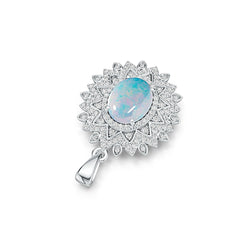 Sterling Silver Semi Mount Pendant Setting Oval OV 10X8mm DHJ