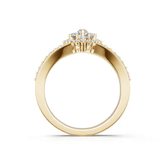 18K Gold Semi Mount Ring Setting Marquise Ma 5x2mm Diamond Accent Syz Jewelry
