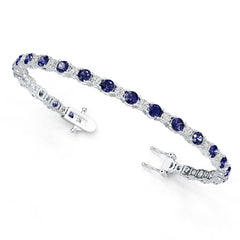 Sterling Silver Semi Mount Bracelet Setting Round RD 4x4mm DHJ